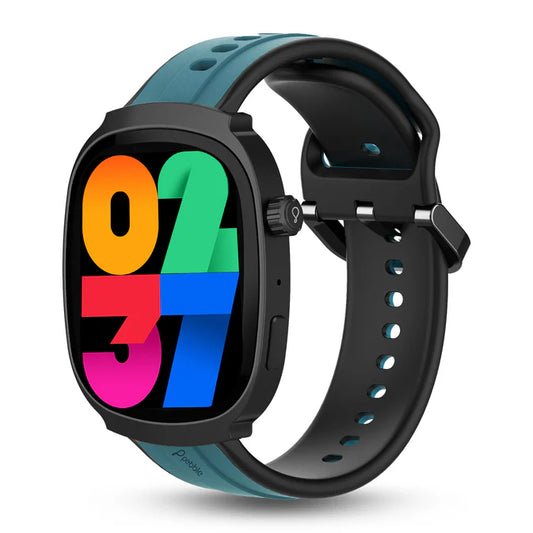 Pebble Axis - 1.96" Amoled Display, Quick Notification, Always on Display, Bluetooth Calling, SpO2 Monitoring, Heart Rate Monitoring, Multiple Sports Modes, Functional Rotating Crown