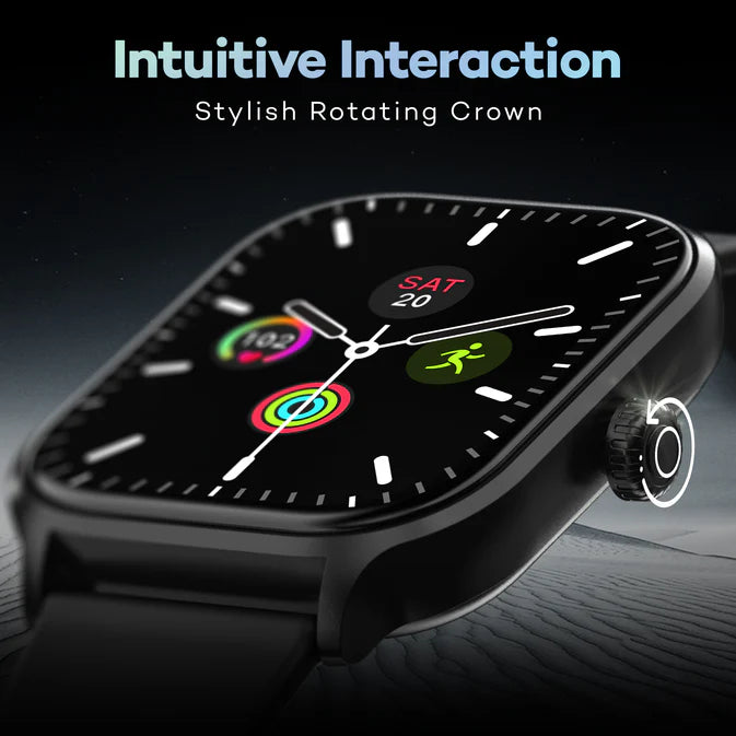 Pebble NEO PFB211 Smartwatch – 1.99″ HD Bluetooth Calling, Heart Rate & SpO₂, IP67 Water-Resistant